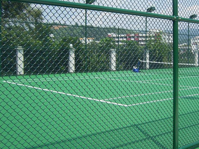 Linkage network is used in the stadium fence