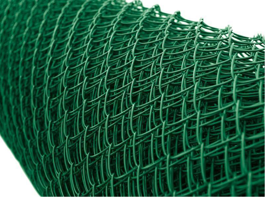 Plastic coated chain link fence uses