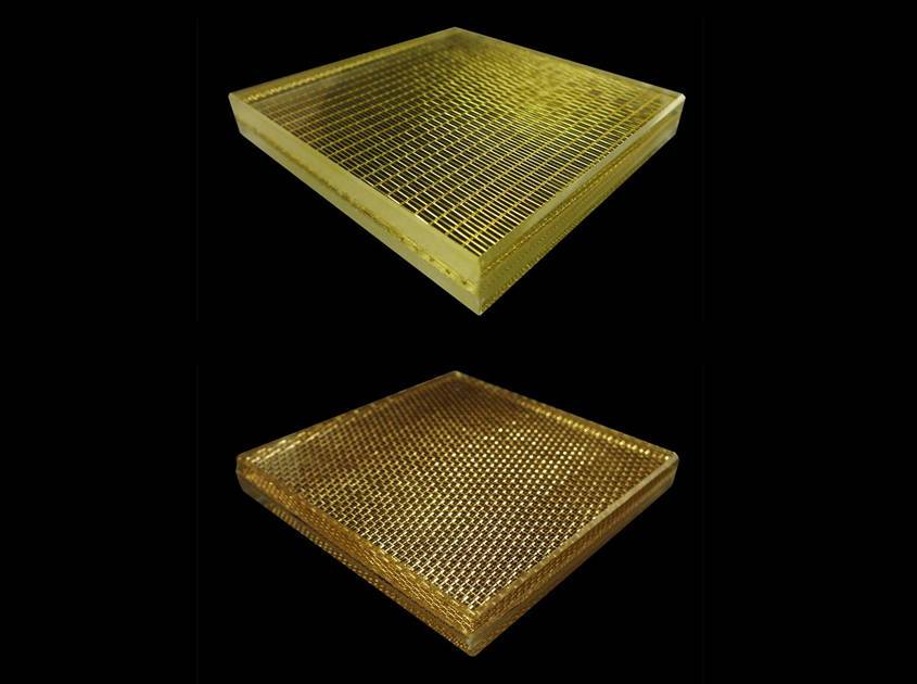 laminated glass metal mesh