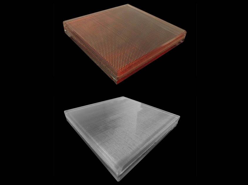 laminated glass metal mesh