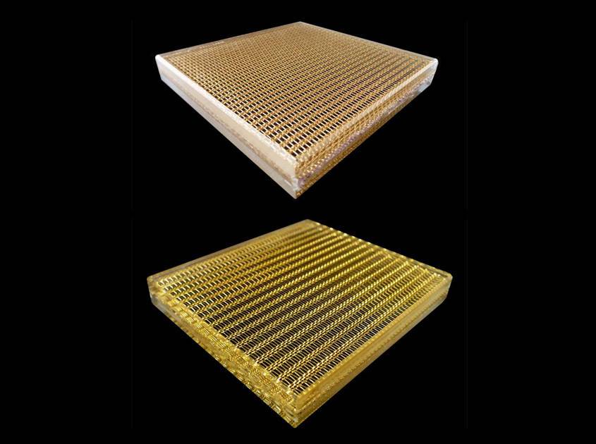 laminated glass metal mesh