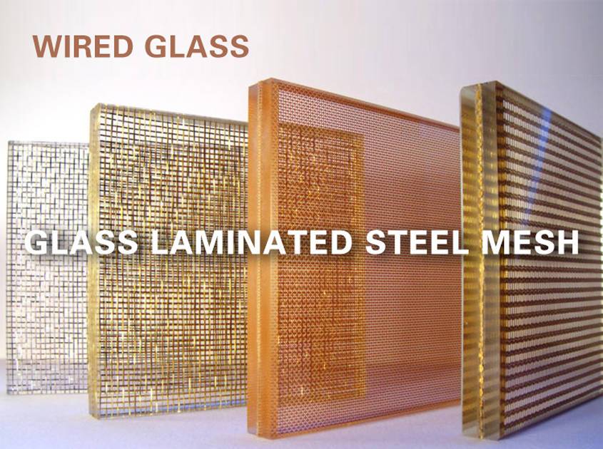 laminated glass metal mesh