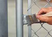 Application of dip-proof anti-corrosion effect in chain link fence